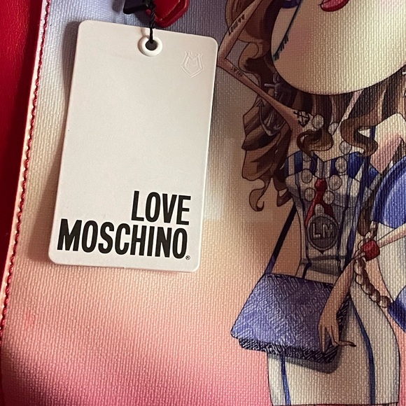 Love Moschino Red With Girl/ Tote Bag Too Cute! **RARE** VINTAGE FIND! Moschino - Picture 4 of 11